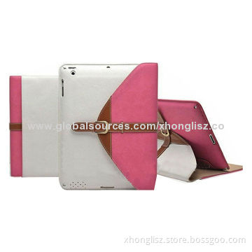 Luxury PU Leather Cases for iPad Mini with Lightweight, OEM and ODM Orders Welcomed
